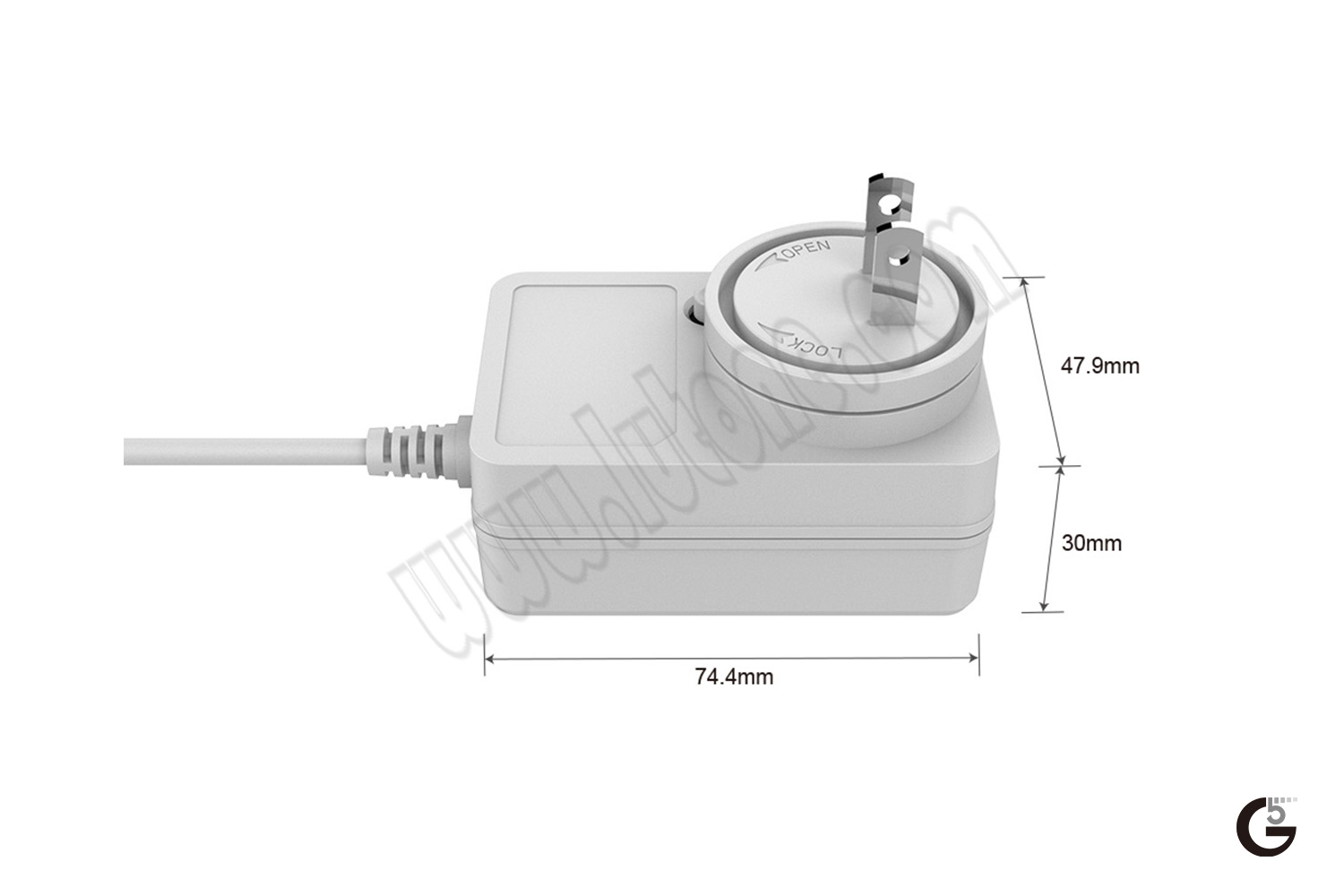 36W Interchangeable Horizontal USB/Cable Series