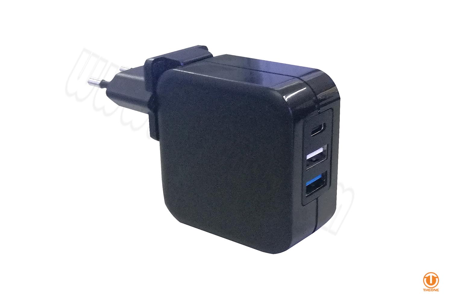 usb-c pd charger qc3.0 with interchangeable plugs