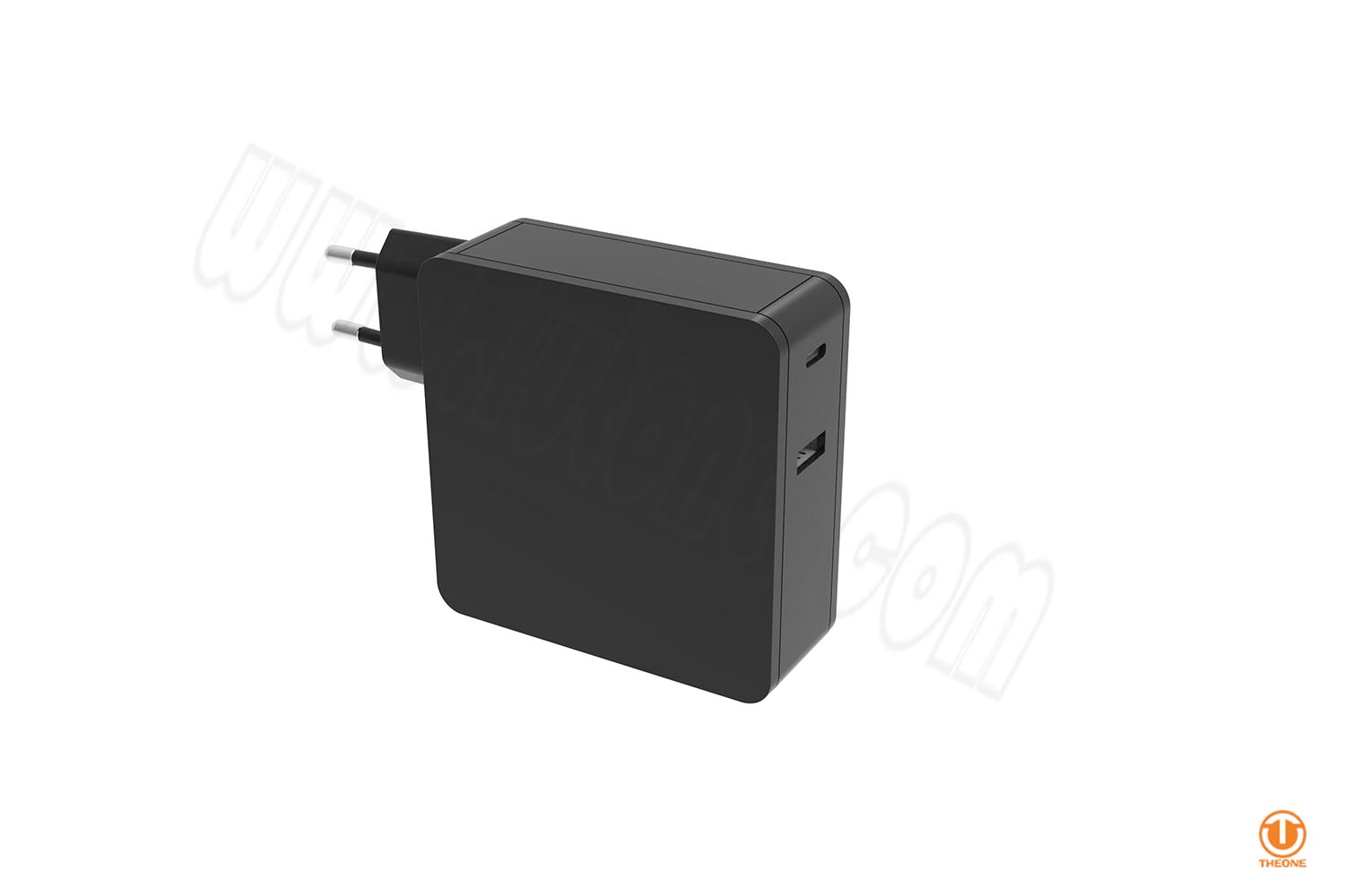 usb-c pd power adapter with 2.4a usb port