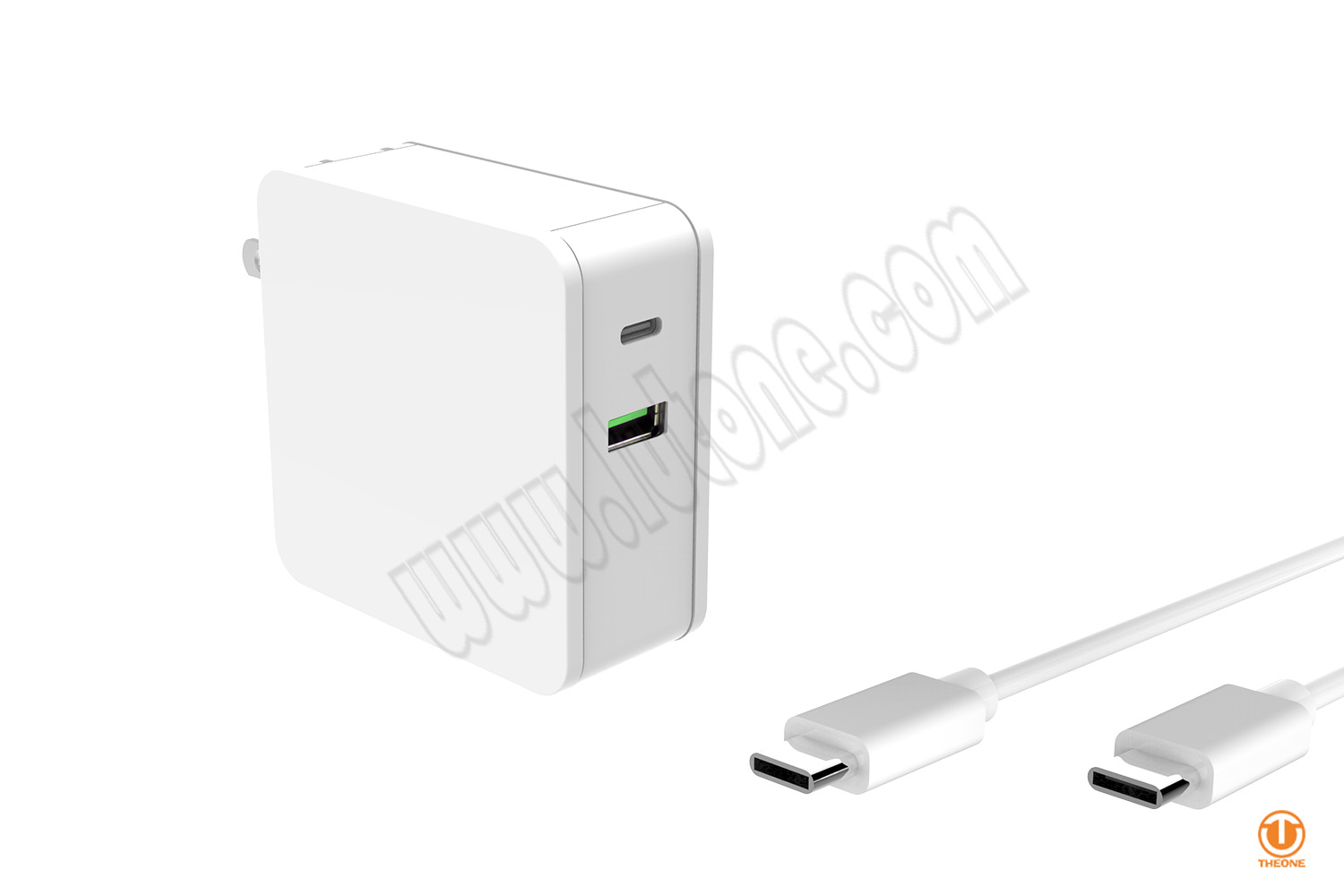60W USB-C PD Power Adapterwith with QC3.0